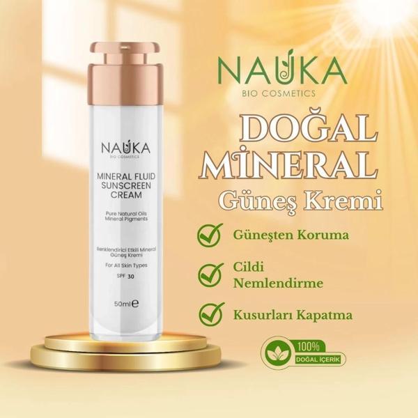 MINERAL FLUID SUNSCREEN CREAM MINERAL PIGMENTS / MİNERAL FİLTRELİ DOĞAL GÜNEŞ KREMİ (RENKLİ) - Image 1
