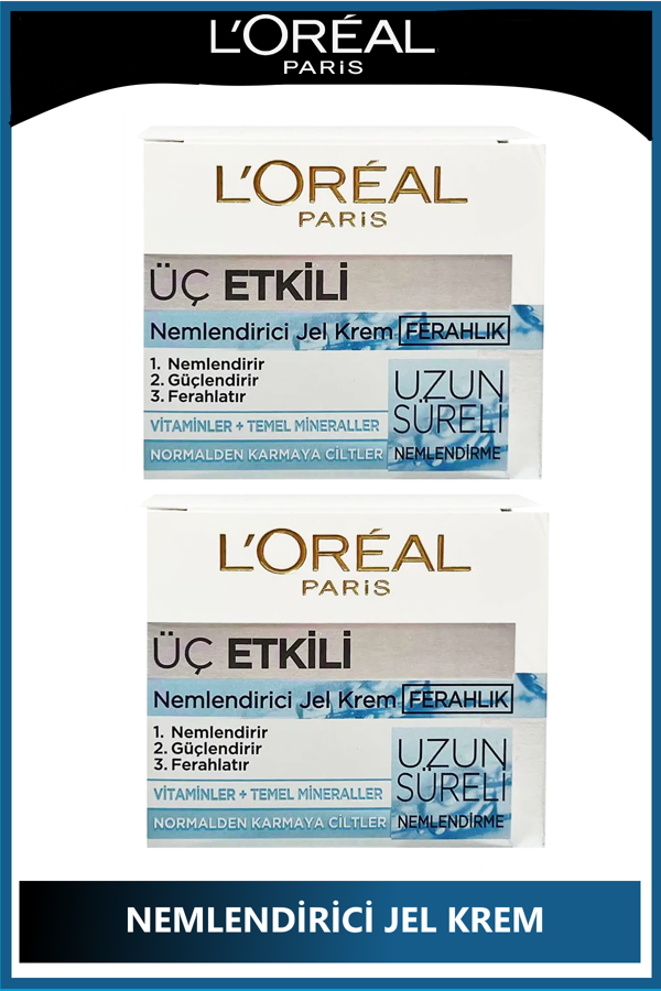L'Oreal Paris 3 Etki Nemlendirici Jel Krem 50 ml x 2 Adet - Image 1
