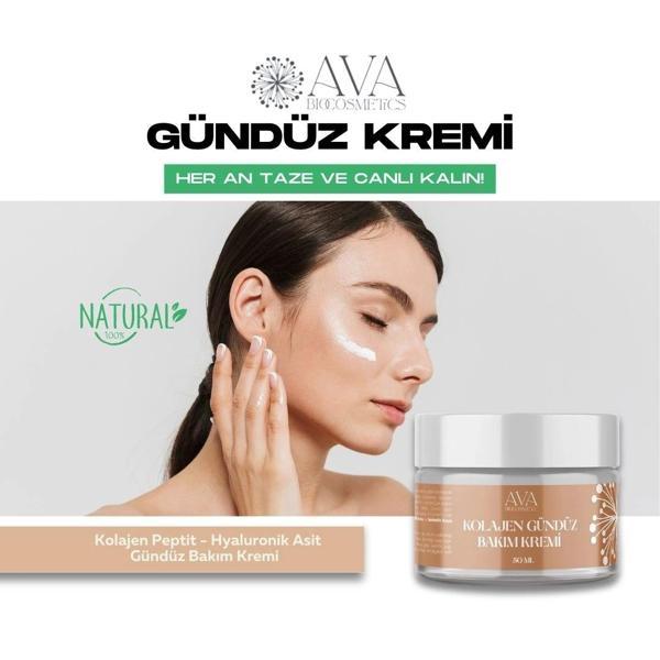 Kolajen Peptit - Hyaluronik Asit Doğal Gündüz Bakım Kremi - Image 1