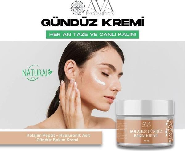Kolajen Peptit - Hyaluronik Asit Doğal Gündüz Bakım Kremi - Image 1