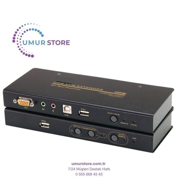 VGA Cat 5 Kvm (Keyboard/video Monitor/mouse) Mesafe Uzatma Cihazı, Ses (Hoparlör ve Mikrofon) Bağlan - Image 1