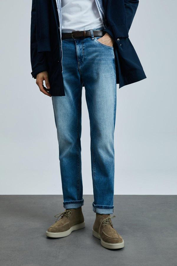 Lufian 111200188 Alesso Smart Jean Erkek Pantolon Slim Fit Erkek Kot Pantolon - Image 1