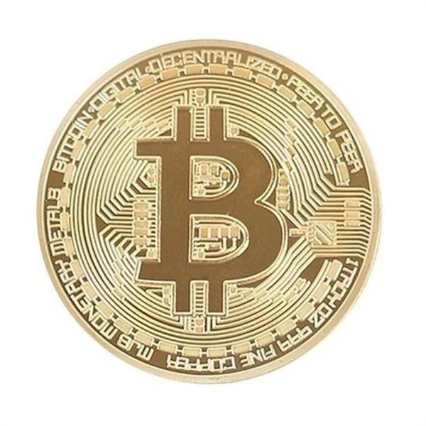Büro Ev Ofis Hediyesi için Dekotratif Metal Para Tipi Bitcoin Sikkesi - Image 1
