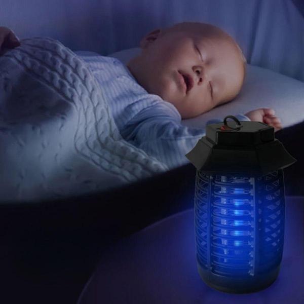 Büro Ev Ofis Yazlık için 2W Uv Mor Led Gece Işıklı Taşıma Asma Saplı Sinek Öldürücü - Image 1