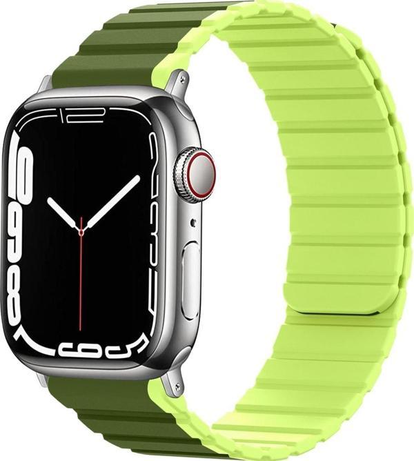Coverzone Apple Watch 4 Ile Uyumlu 42-44mm Hafif Spor Kayış, Manyetik Toka Infatuation Spor Kayış Fıstık Yeşil - Image 1