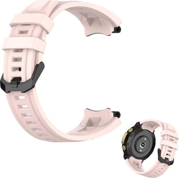 Coverzone Amazfit T-rex 2 Ile Uyumlu Solitude Spor Profesyonel Silikon Kordon Rosegold - Image 1