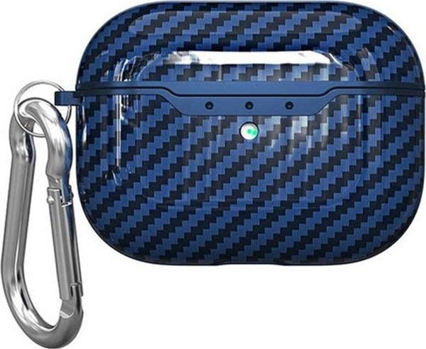 Coverzone Apple  Pro Karbon Görünümlü Mika Sert Koruma Mavi - Image 1
