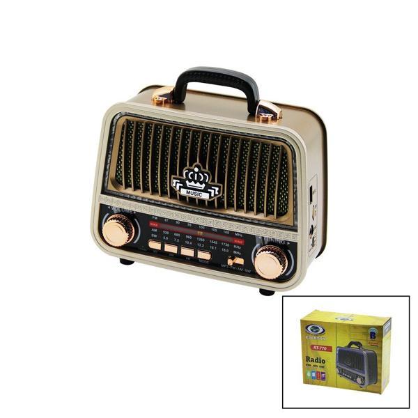 TYPC-E SARJLIBLUETOOTHİBRELİ FM RADYO MP3 USB - TF PLAYER4V OUT- AUX IN RT-770 (2818) - Image 1