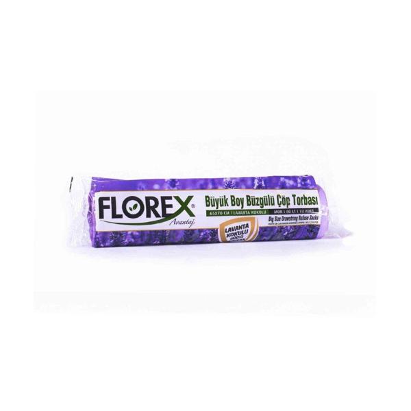 25 ADET FLOREX-503 AVANTAJ LAVANTA KOKULU BÜZGÜLÜ BÜYÜK 10PCS 65X70CM ÇÖP TORBA (2818) - Image 1