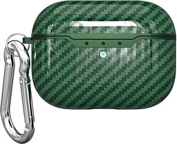 Coverzone Apple  Pro Yeşil Koyu Karbon Görünümlü Mika Sert Koruma Kılıf - Image 1