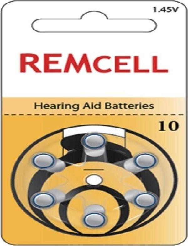 Remcell 10 Numara İşitme Cihaz Pili Kulaklık Pili 6'lı Blister-1 PAKET - Image 1