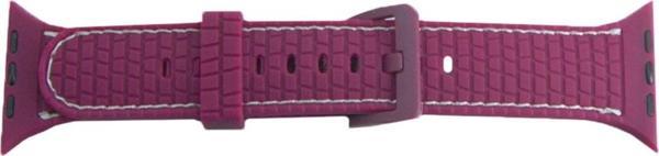 Coverzone Apple Watch 4 Ile Uyumlu Delikli Vlahovic 38-40mm Dikişli Tokalı Kordon Bordo - Image 1