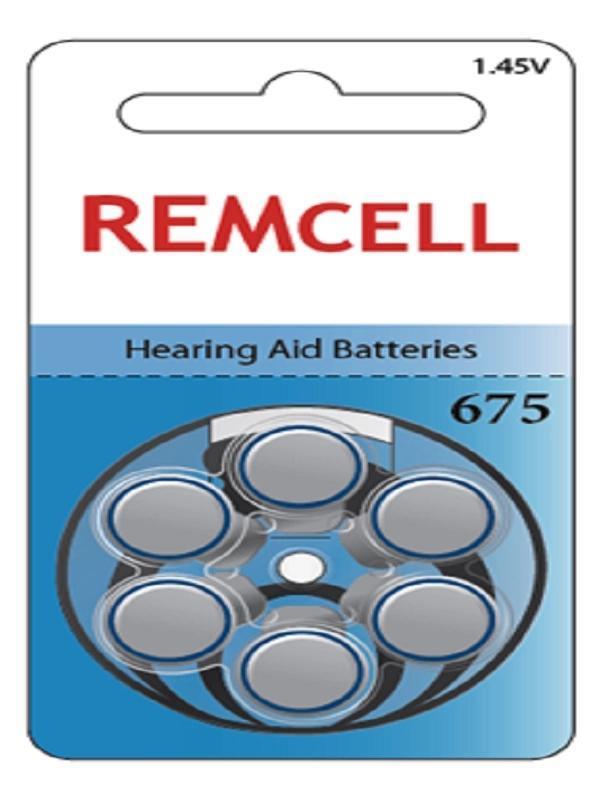 Remcell 675 Numara İşitme Cihaz Pili Kulaklık Pili 6'lı Blister-1 PAKET - Image 1