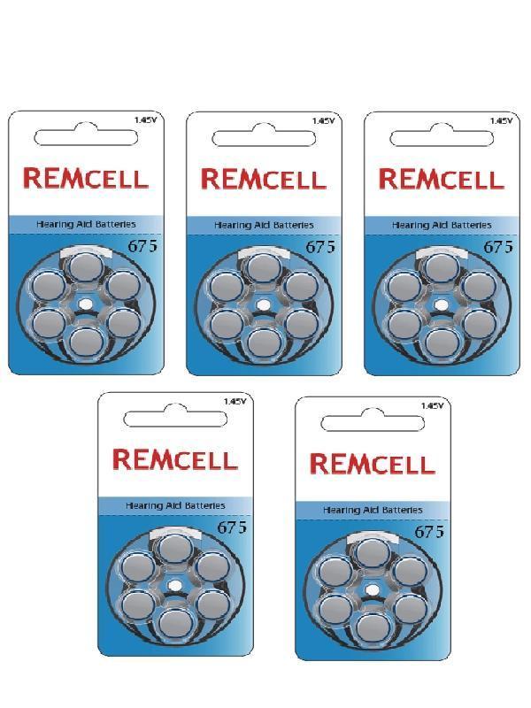 Remcell 675 Numara İşitme Cihaz Pili Kulaklık Pili 6'lı Blister-5 PAKET - Image 1