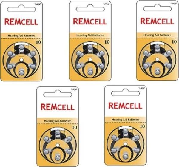 Remcell 10 Numara İşitme Cihaz Pili Kulaklık Pili 6'lı Blister-5 PAKET - Image 1
