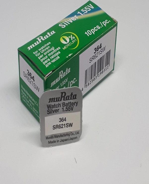 Murata Sony 364 SR621SW 1,55V Saat Pili - 10 ADET - Image 1