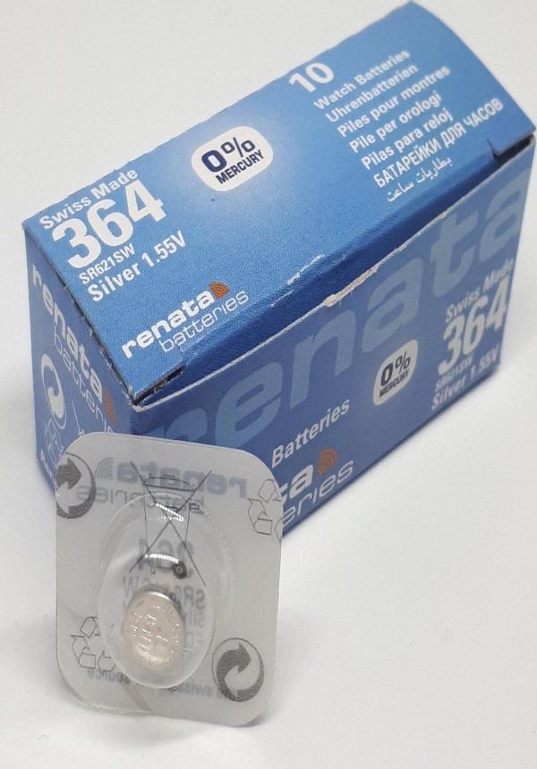 Renata 364 SR621SW 1,55V Saat Pili - 10 ADET - Image 1