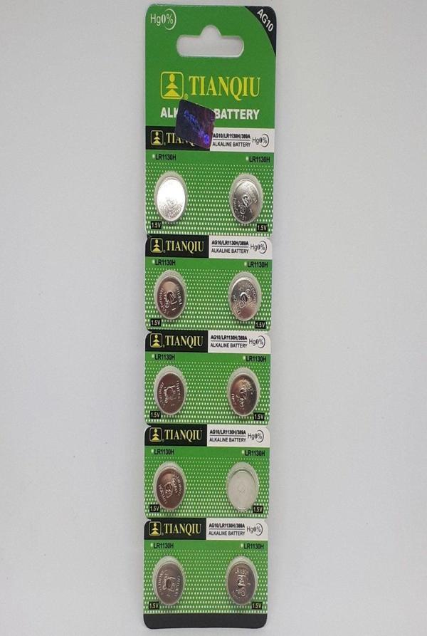 Tianqiu Ag10-Lr1130-389 1,55V Saat Pili - 10 ADET - Image 1
