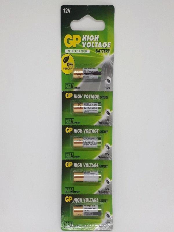 GP 27A 12V Alkaline Araç Kumanda Pili - 5 ADET - Image 1