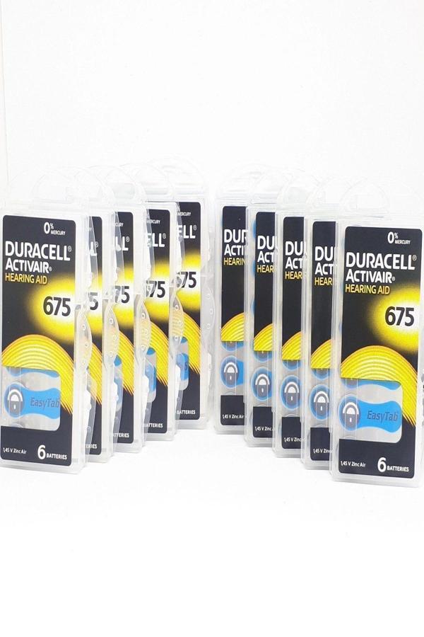 Duracell 675 Numara İşitme Cihaz Pili Kulaklık Pili 6'lı*10 Pa... - Image 1