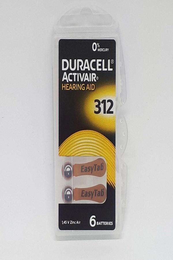 Duracell 312 Numara İşitme Cihaz Pili Kulaklık Pili 6'lı - Image 1