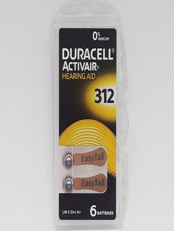 Duracell 312 Numara İşitme Cihaz Pili Kulaklık Pili 6'lı - Image 1