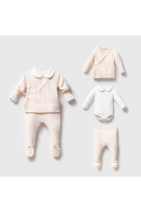 Nipperland Kız Bebek Kruvaze Body-Ceket-Pantolon Takım - Image 1