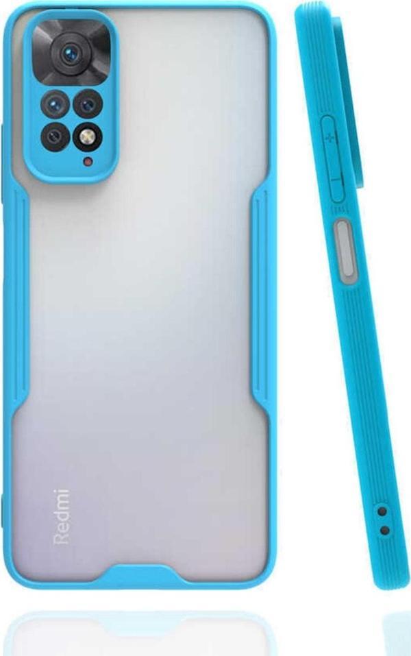 Coverzone Xiaomi Redmi Note 11 Ile Uyumlu Kılıf Renkli Kenar Perfe Tpu Silikon Mavi - Image 1