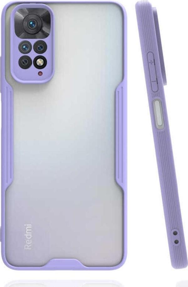 Coverzone Xiaomi Redmi Note 11 Ile Uyumlu Kılıf Renkli Kenar Perfe Tpu Silikon Mor - Image 1