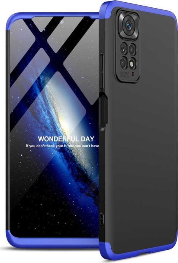 Coverzone Xiaomi Redmi Note 11 Ile Uyumlu Kılıf Soft Hard Koruma Ays Siyah-mavi - Image 1