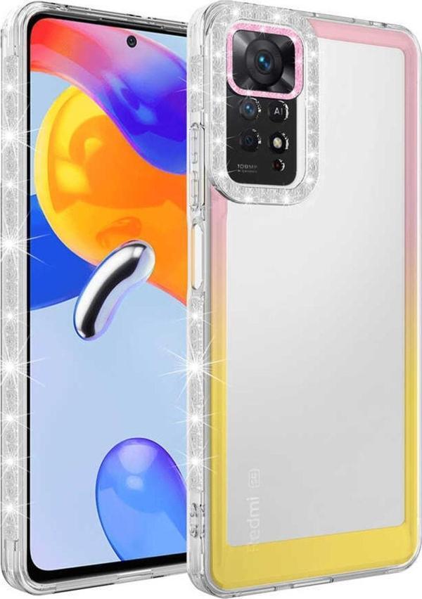 Coverzone Xiaomi Redmi Note 11 Pro 5g Ile Uyumlu Kılıf Taşlı Ve Renk Geçiş Tasarımlı Lens Korumalı Park Kapak - Image 1