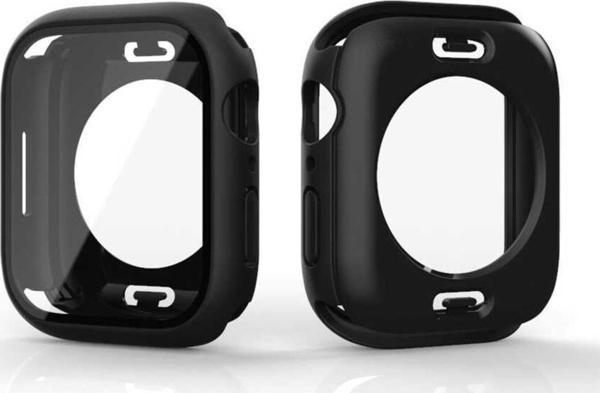 Coverzone Apple Watch Ile Uyumlu 38mm 360 Derece Korumalı Kasa Ve Ekran Koruma Sempiternal Watch Gard Siyah - Image 1
