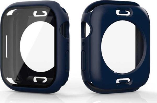 Coverzone Apple Watch Ile Uyumlu 40mm 360 Derece Korumalı Kasa Ve Ekran Koruma Sempiternal Watch Gard Lacivert - Image 1