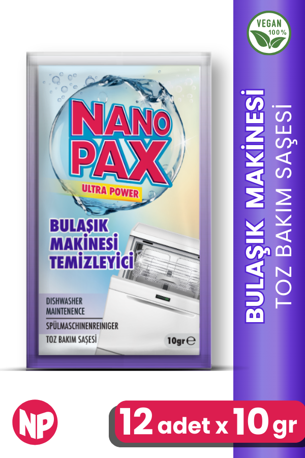 BULAŞIK MAKİNESİ TEMİZLEYİCİ TOZ BAKIM SAŞESİ (12 adet X 10gr) - Image 1