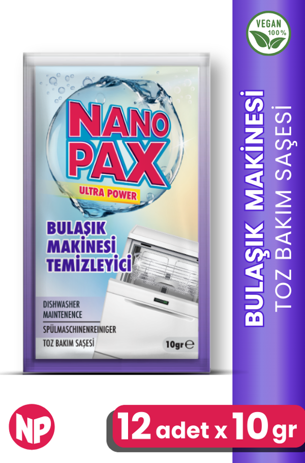 BULAŞIK MAKİNESİ TEMİZLEYİCİ TOZ BAKIM SAŞESİ (12 adet X 10gr) - Image 1