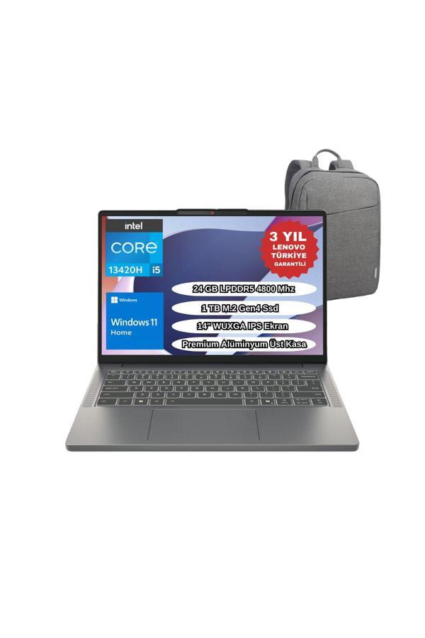 Lenovo Ip Slim 3 14Irh10 İ5-13420H 24Gb 1Tb Ssd 14" W11 83K00028Tr Laptop - Lenovo Çanta Wz5 - Image 1
