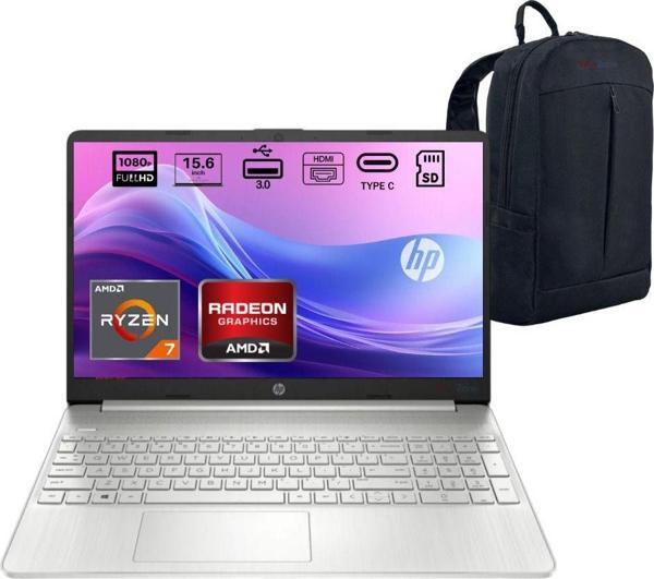 Hp Amd Ryzen 7 5700U 8Gb 512Gb Ssd 15.6" Fhd Win11 Dizüstü Bilgisayar 4H0J2Eawz1 - Wz Çanta - Image 1