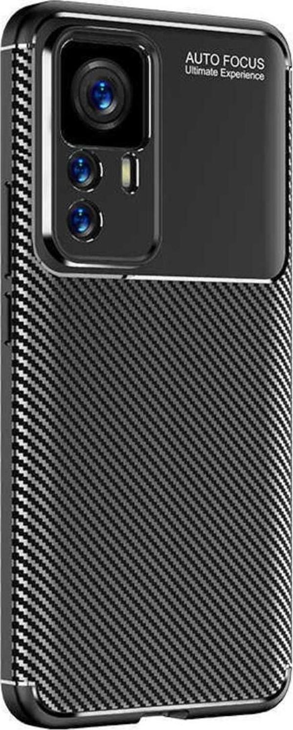 Coverzone Xiaomi Mi 12t Pro Ile Uyumlu Kılıf Karbon Delüx Tpu Silikon Siyah - Image 1