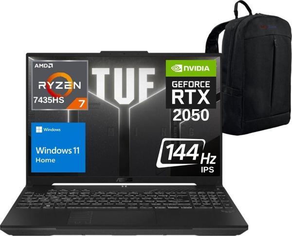 Asus Tuf A15 Fa506Nfr Amd R7 7435Hs 16Gb 512Gb Ssd Rtx2050 15.6" Fhd 144Hz W11 - Webzone Çanta Wz2 - Image 1