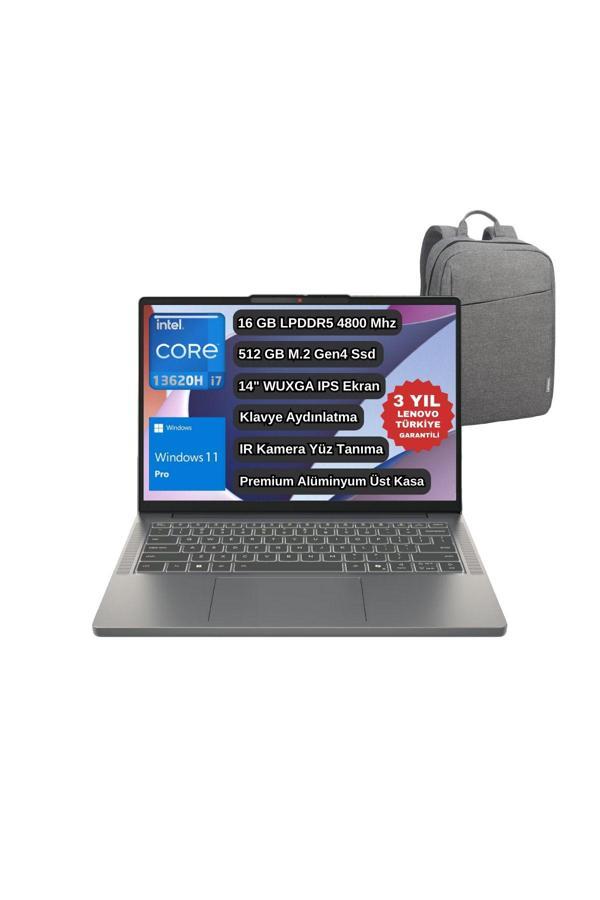 Lenovo Ip Slim 3 14Irh10Wz1 Core İ7 13620H 16Gb 512Gb Ssd 14" Wuxga W11P Notebook - Lenovo Çanta - Image 1