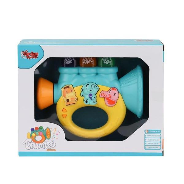 Nessiworld JLG-855-37A Işıklı ve Müzikli Trompet Bebek Pianosu -Vardem Oyuncak - Image 1
