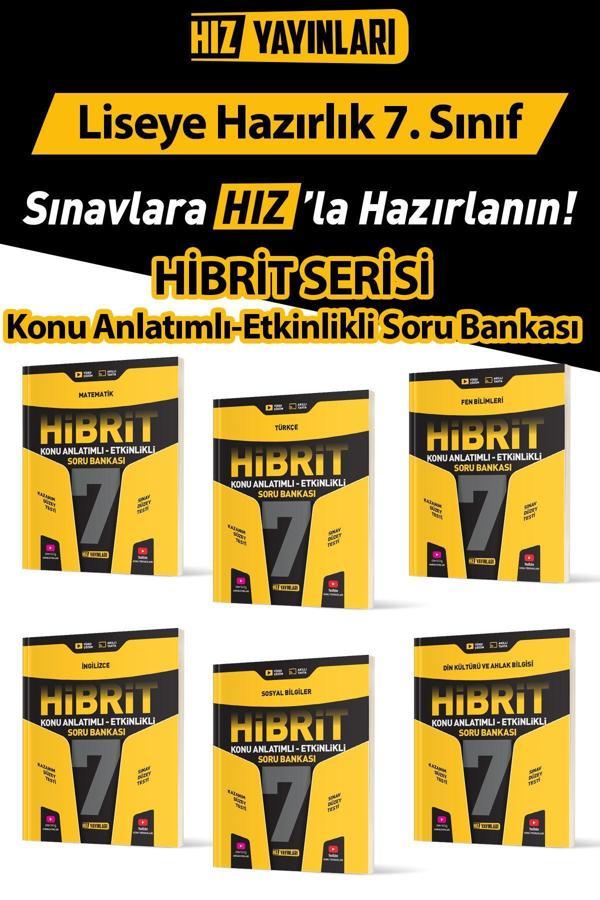 7. Sınıf Hibrit Konu Anlatımlı Etkinlikli Soru Bankası Seti 6 Kitap Hız Yayınları - Bi bigelio - Image 1