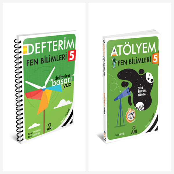 Arı 5. Sınıf Fen Bilimleri Akıllı Defter ve Atölyem Serisi Set 2 Kitap Arı Yayınları - Bi bigelio - Image 1