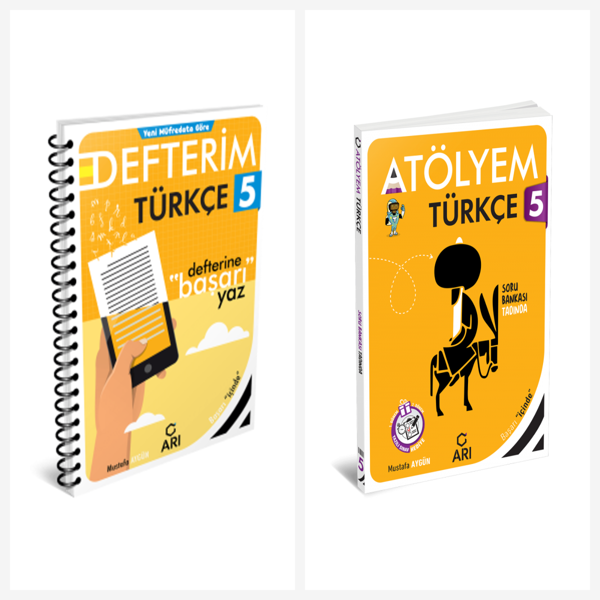 Arı 5. Sınıf Türkçe Akıllı Defter ve Atölyem Serisi Set 2 Kitap Arı Yayınları - Bi bigelio - Image 1