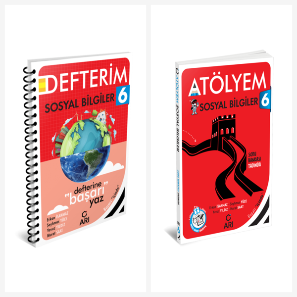 Arı 6. Sınıf Sosyal Bilgiler Akıllı Defter ve Atölyem Serisi Set 2 Kitap Arı Yayınları - Bi bigelio - Image 1