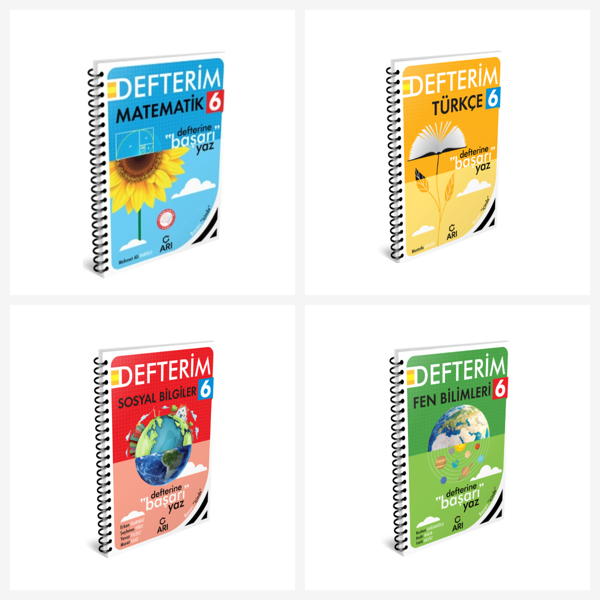 Arı 6. Sınıf Tüm Dersler Defter Seti 4 Kitap Arı Yayınları - Bi bigelio - Image 1