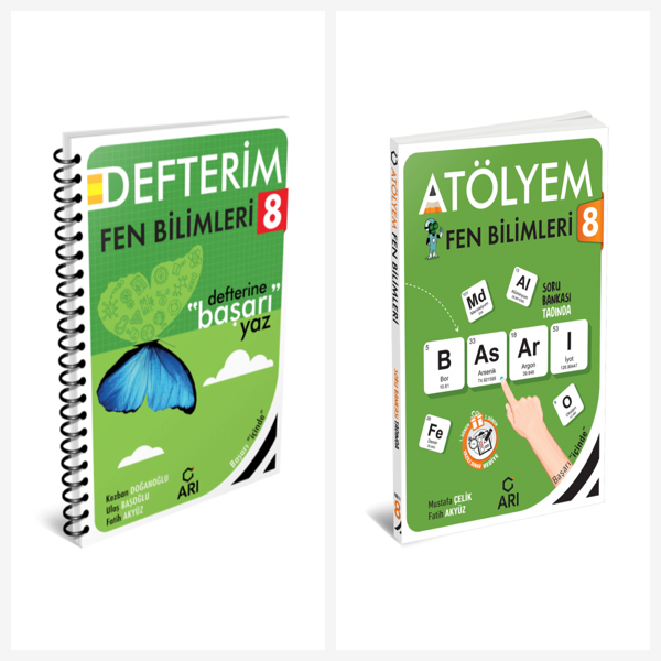 Arı 8. Sınıf Fen Bilimleri Akıllı Defter ve Atölyem Serisi Set 2 Kitap Arı Yayınları - Bi bigelio - Image 1