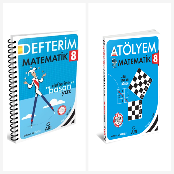 Arı 8. Sınıf Matematik Akıllı Defter ve Atölyem Serisi Set 2 Kitap Arı Yayınları - Bi bigelio - Image 1