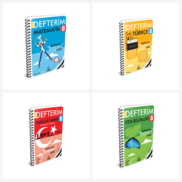 Arı 8. Sınıf Tüm Dersler Defter Seti 4 Kitap Arı Yayınları - Bi bigelio - Image 1