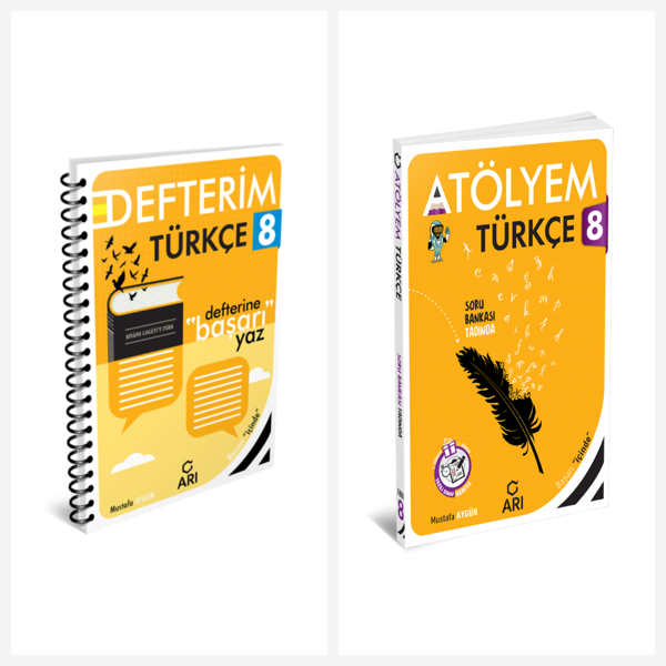 Arı 8. Sınıf Türkçe Akıllı Defter ve Atölyem Serisi Set 2 Kitap Arı Yayınları - Bi bigelio - Image 1